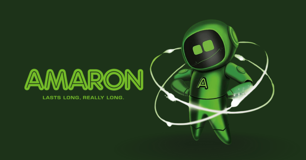 Amaron Brand Mascot named Ron Website Banner